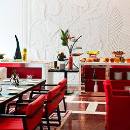 Sala colazione nel ristorante Sofitel Rabat Jardin des Roses