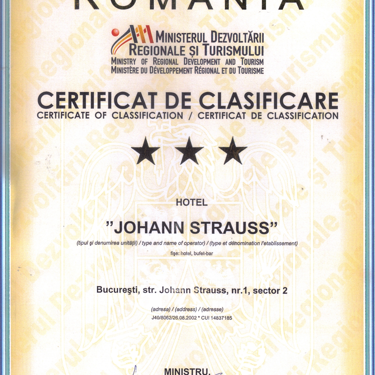 Hotel Johann Strauss 3 Hrs Star Hotel In Bucharest Bucuresti