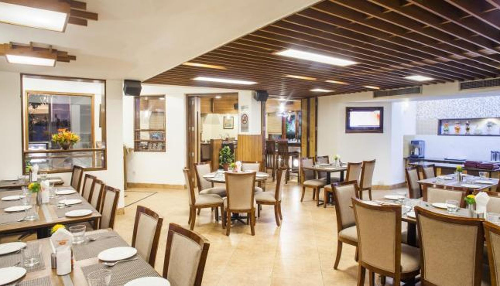 Breakfast room within the restaurant - Timber Trail Resort