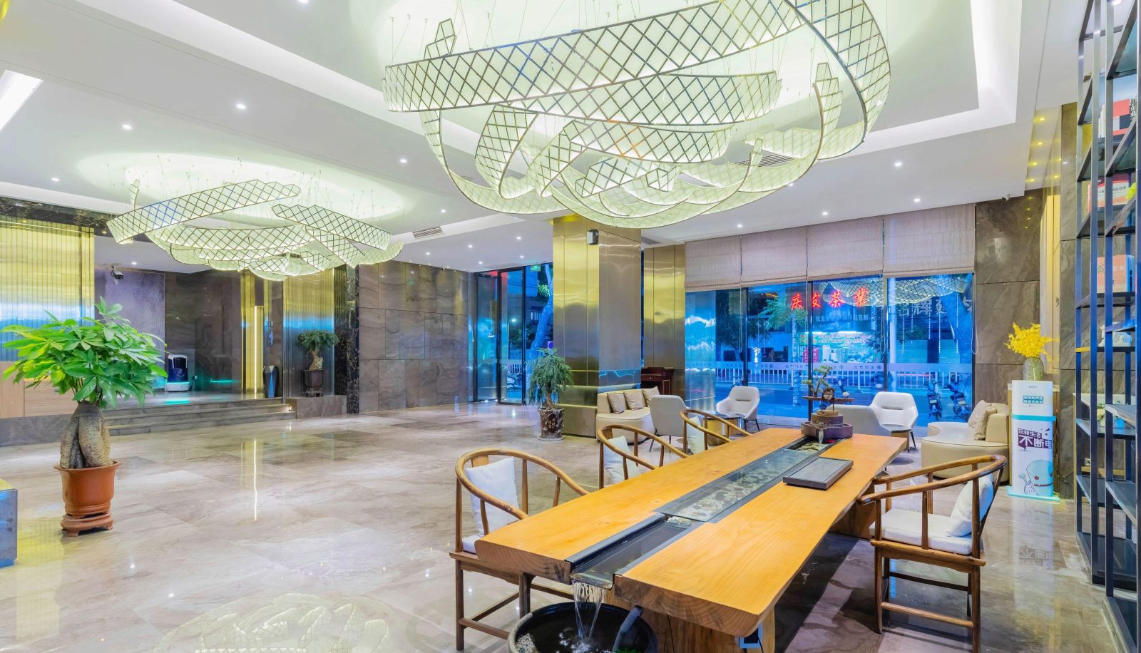 Buitenruimte van het hotel - Shantou Haoyi Hotel