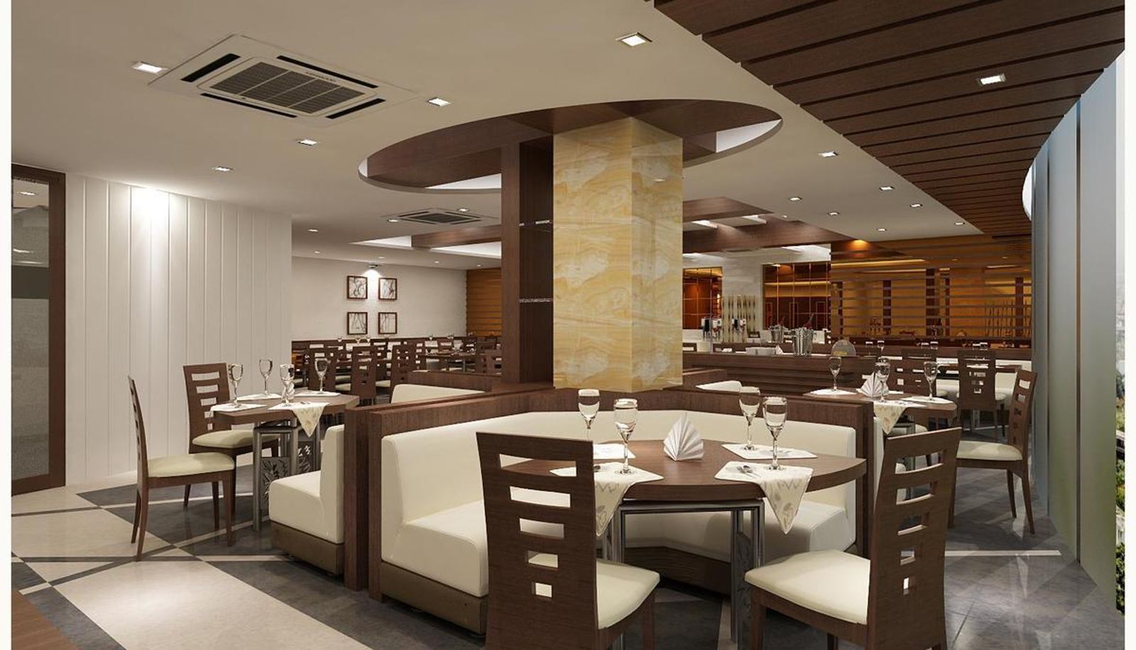 Breakfast room within the restaurant - Hotel Vega Inn