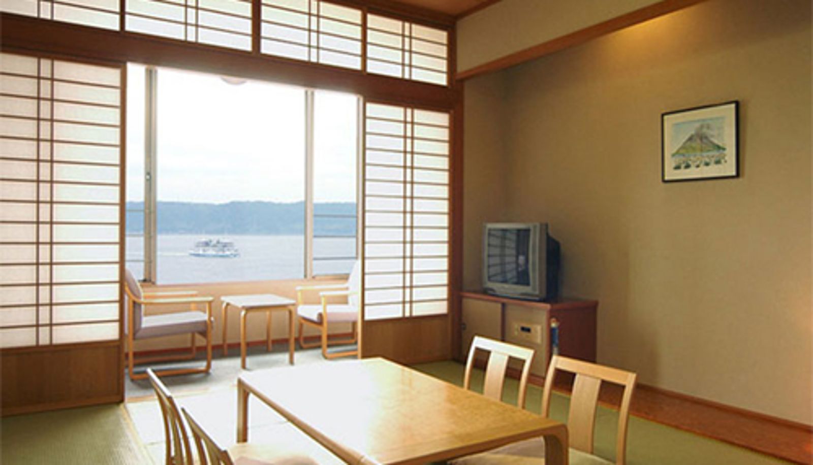 Kamer met uitzicht op zee - Kokumin Shukusha Rainbow Sakurajima