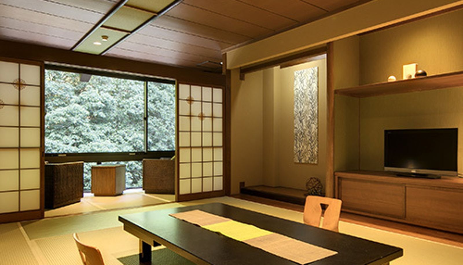 Kamer met uitzicht op de rivier - (RYOKAN) Settukyo Hananosato Onsen Sansuikan