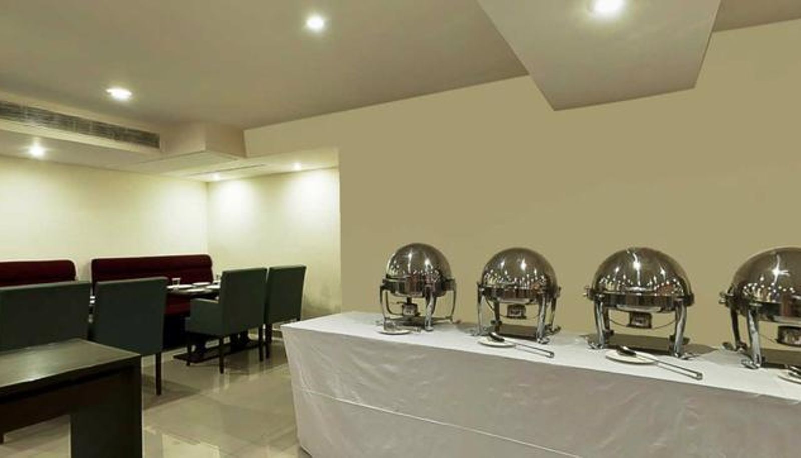 Breakfast room within the restaurant - Hotel Aadhar