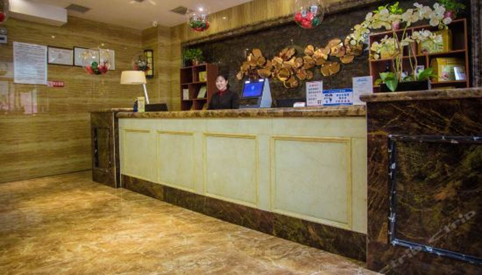 Rezeption - Family Tianzhongxing Hotel (Zhumadian Garden)