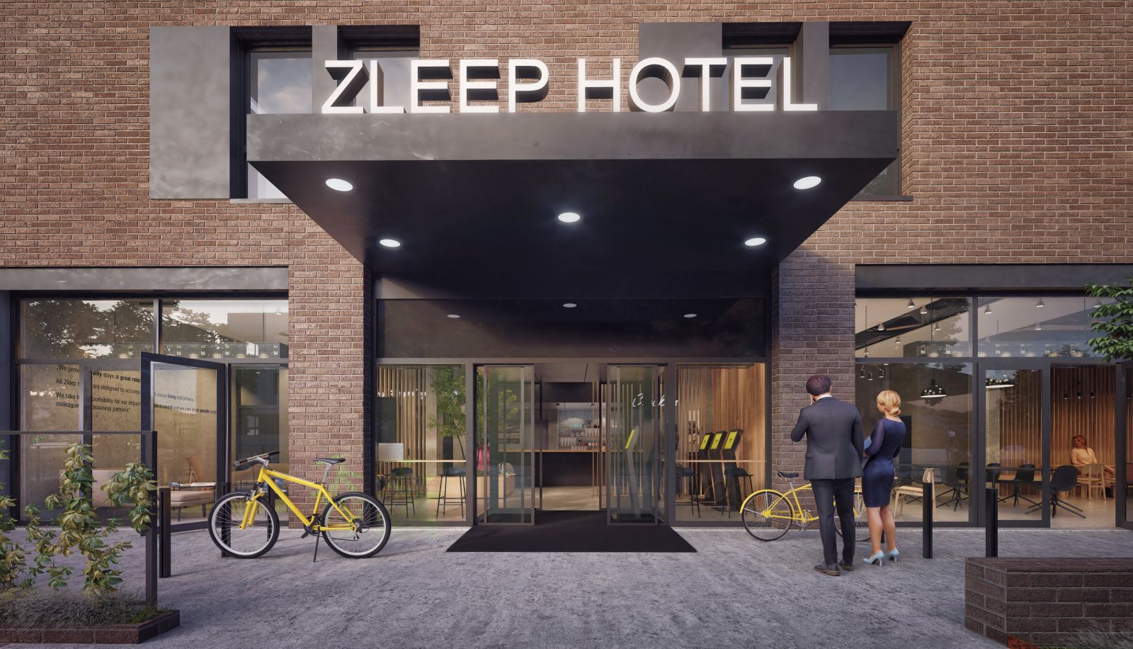 Zewnętrzna część hotelu - Zleep Hotel Prague