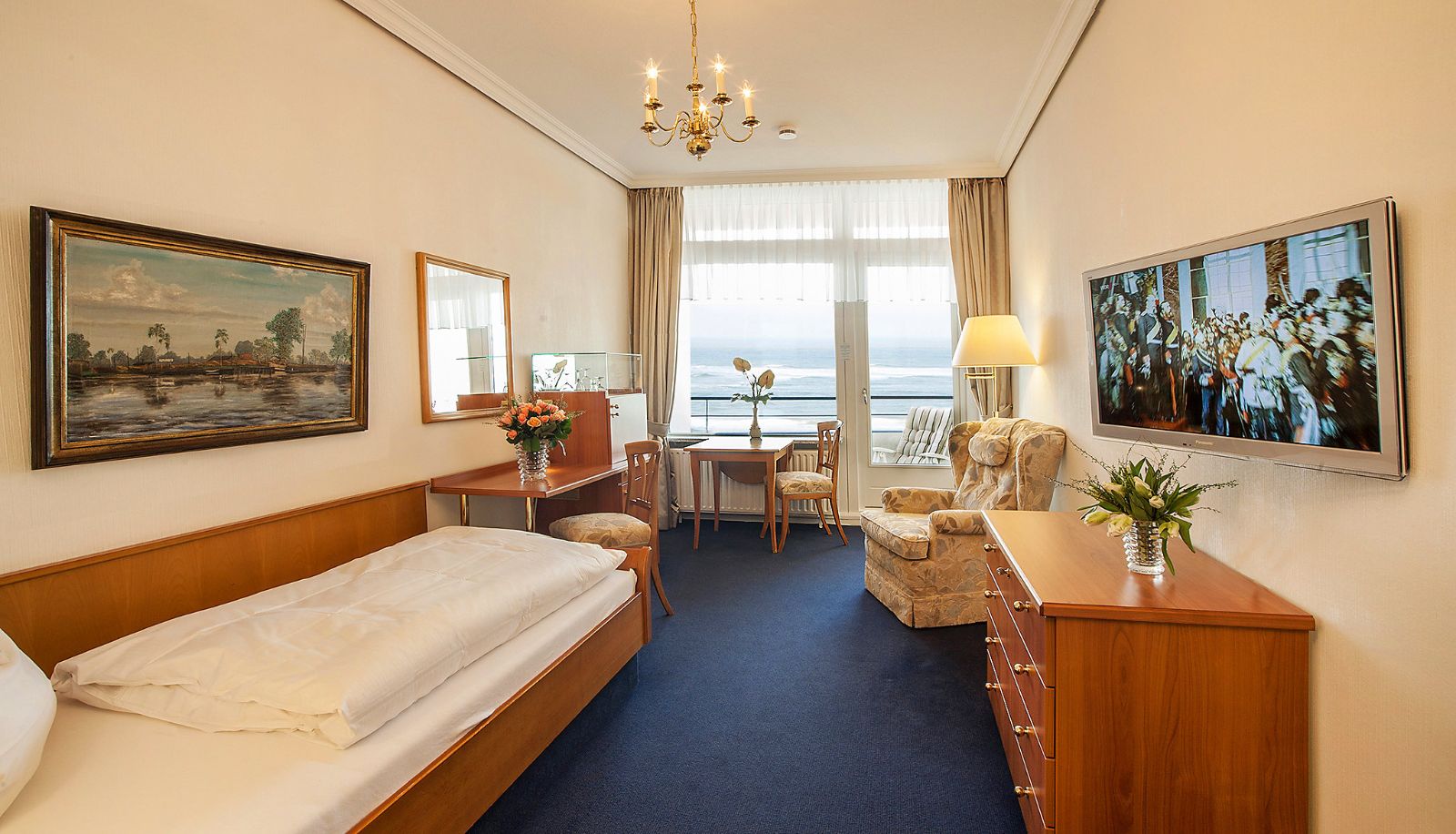 Kamer met uitzicht op zee - Strandhotel Monbijou