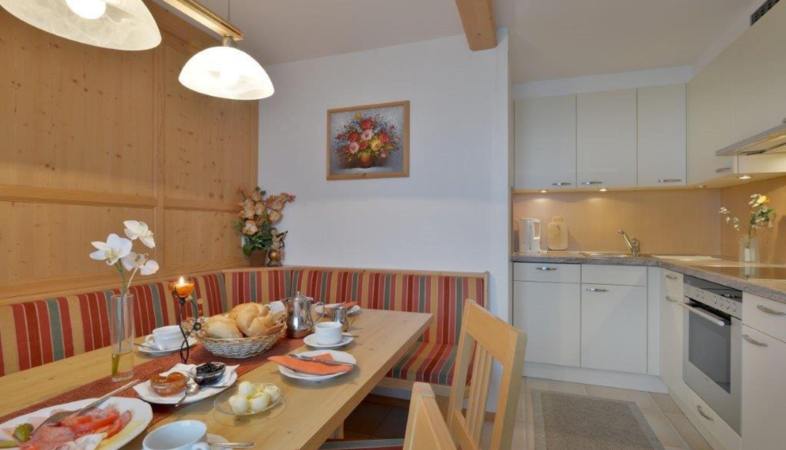 Küchenbereich im Zimmer - Gasthof Berghof