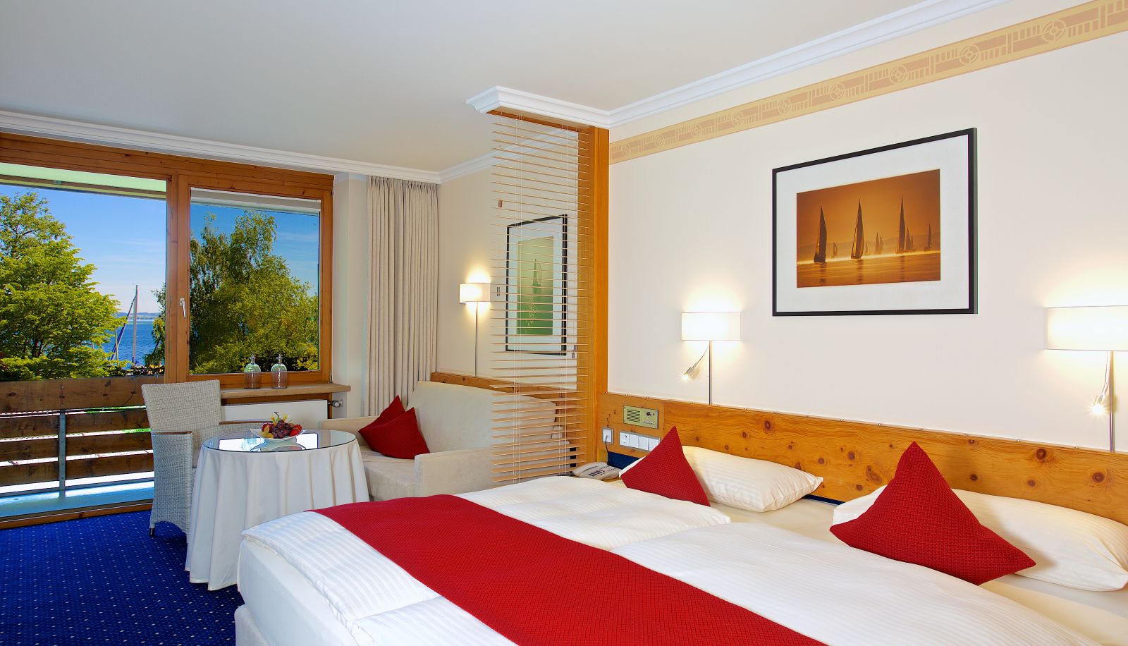 Pokój z widokiem na jezioro - Yachthotel Chiemsee