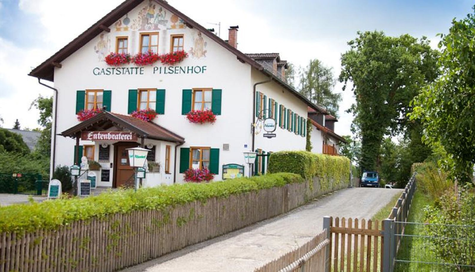 Buitenruimte van het hotel - Pilsenhof Landgasthof