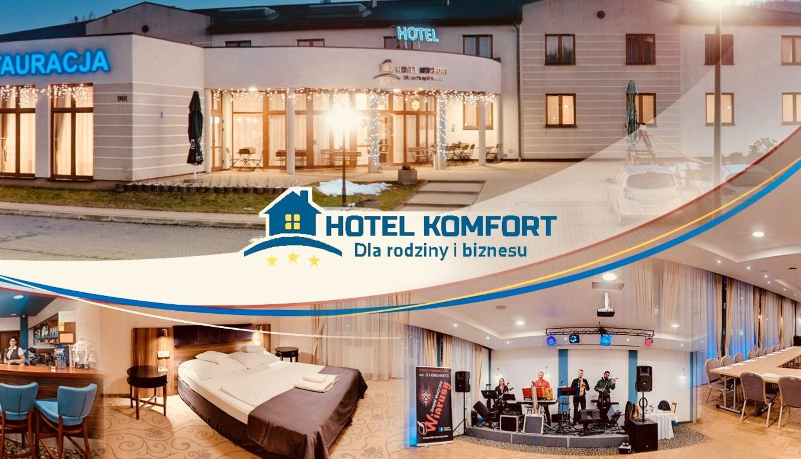 Zewnętrzna część hotelu - Hotel Komfort