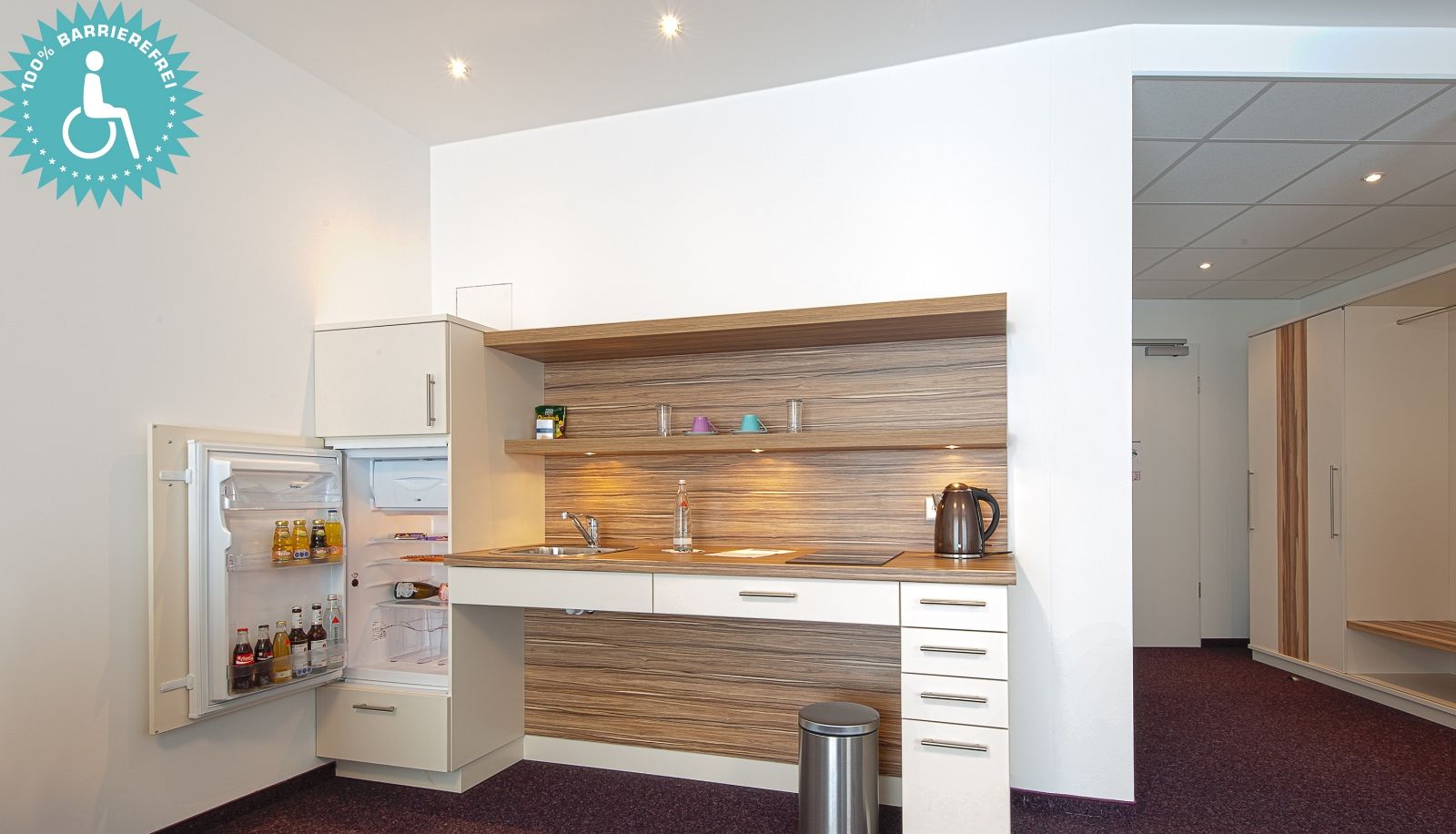 Kitchen area in the room - Lichtblick Hotel