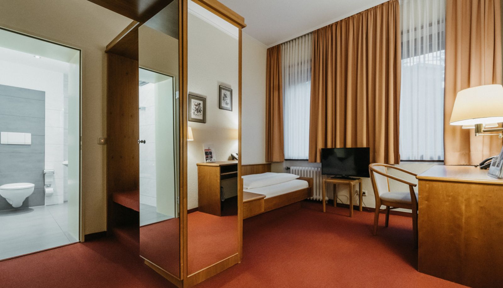Standardzimmer (Einzel) - Hotel Marschiertor Aachen