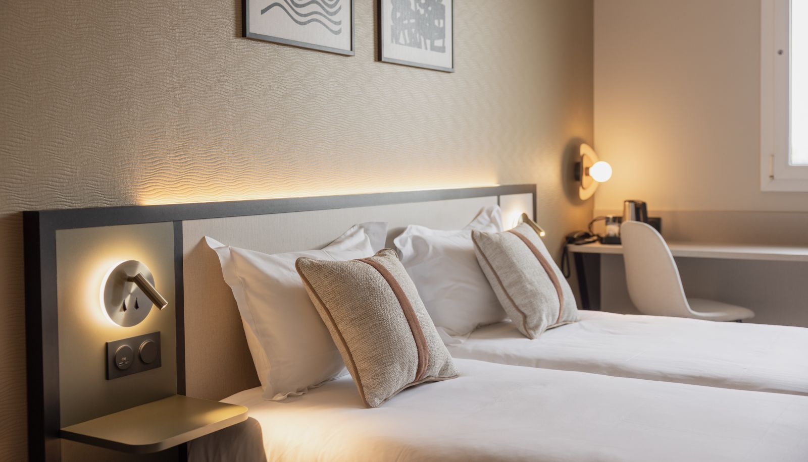 Standaardkamer (eenpersoons) - Brit Hotel Saint-Méen Le Grand L’Adresse