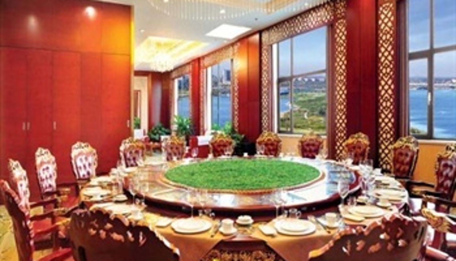 Frühstücksraum innerhalb des Restaurants - Bishuiwan Hotel