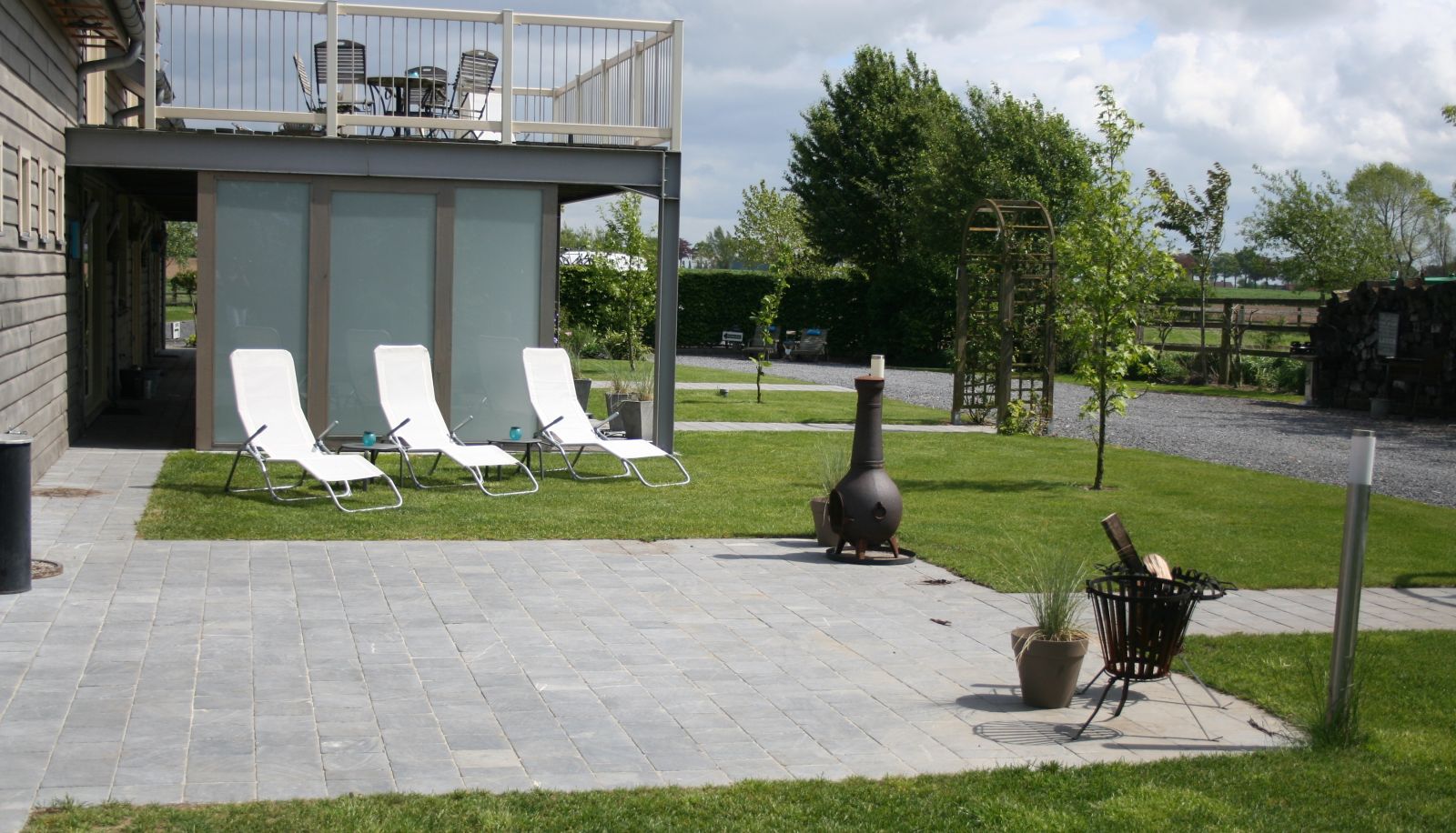 Terras - B&B Het Eycken Huys