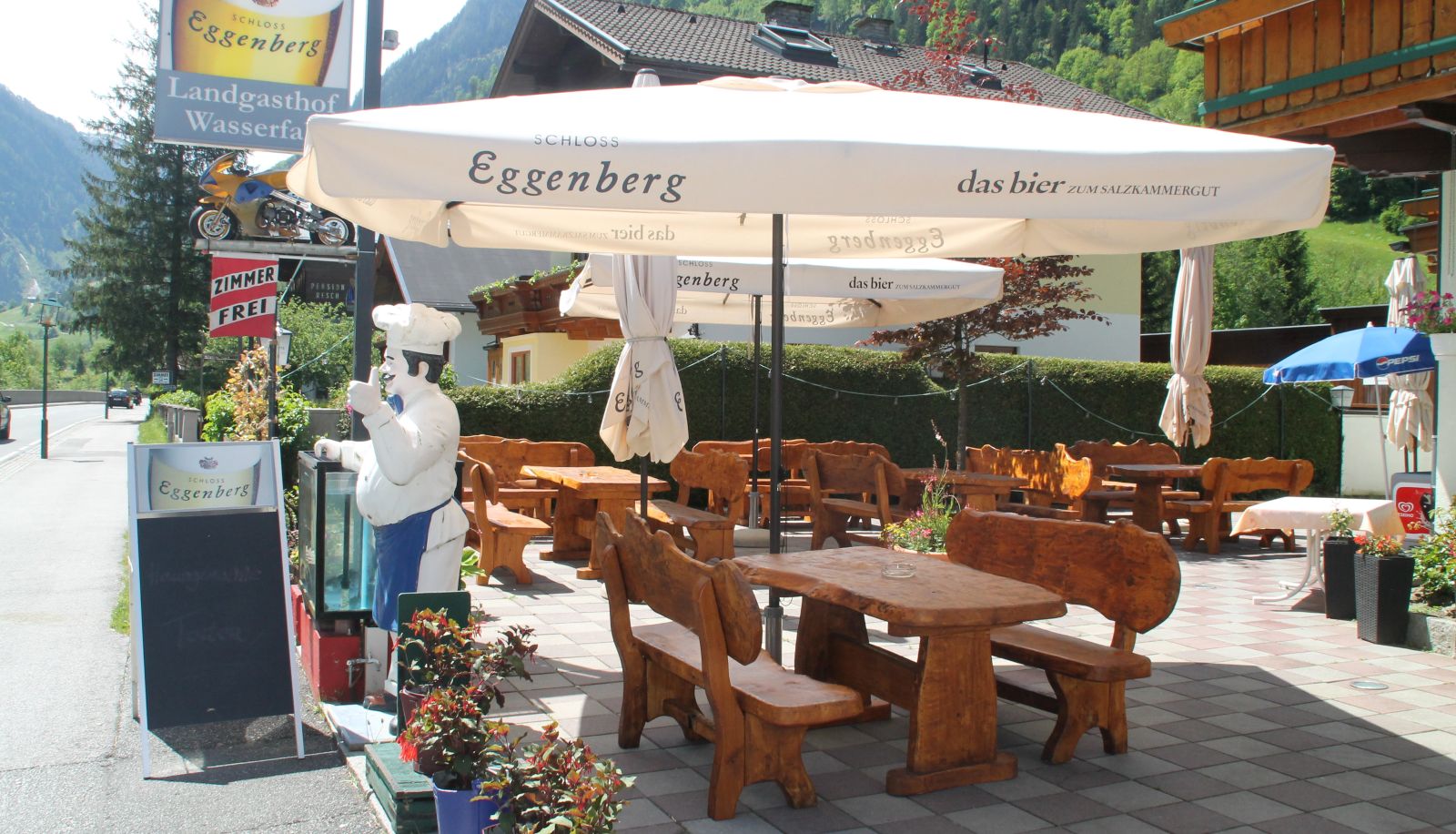 Terasse - Wasserfall Landgasthof-Hotel