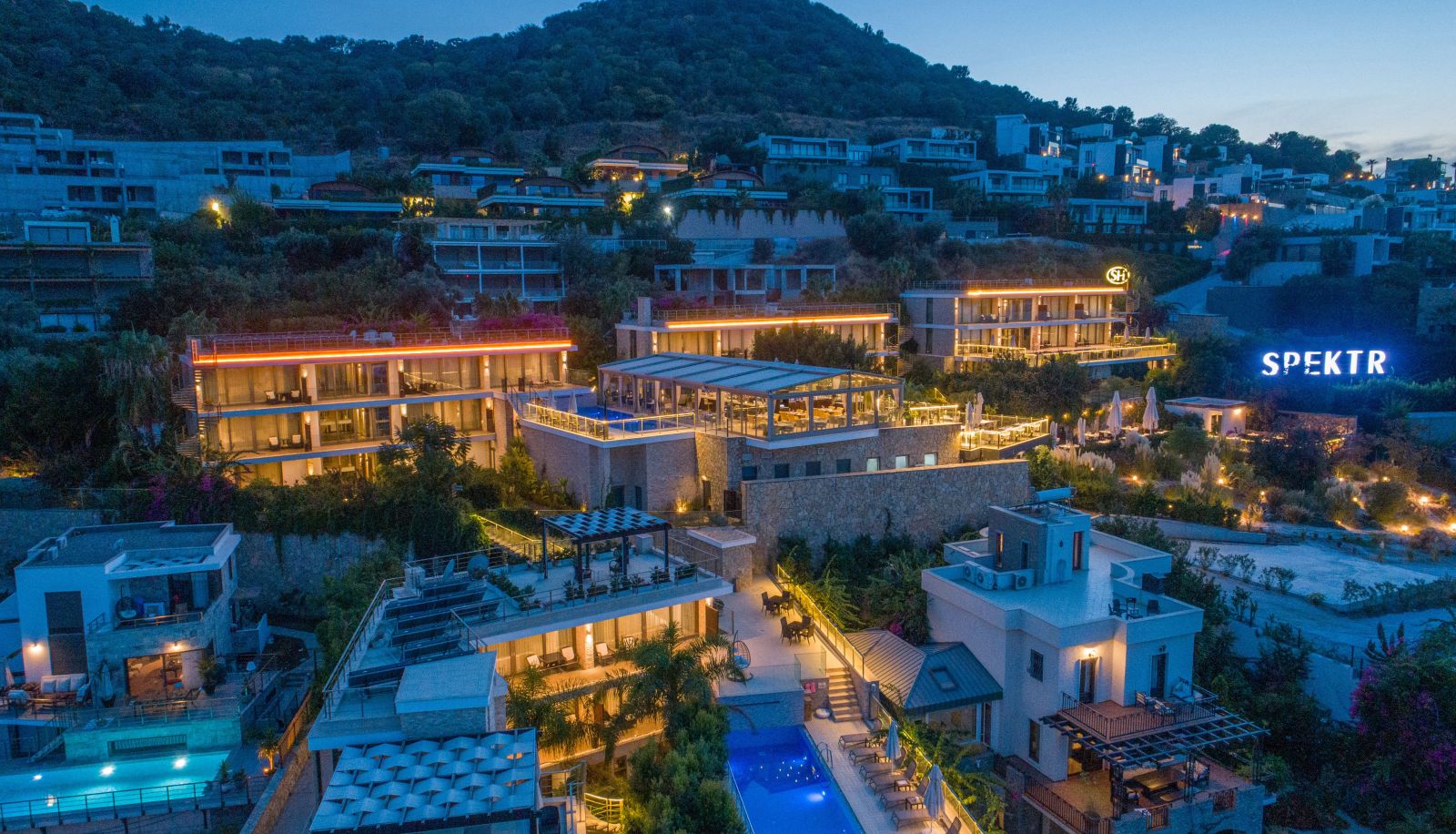 Buitenruimte van het hotel - Spektr Boutique Hotel Yalikavak