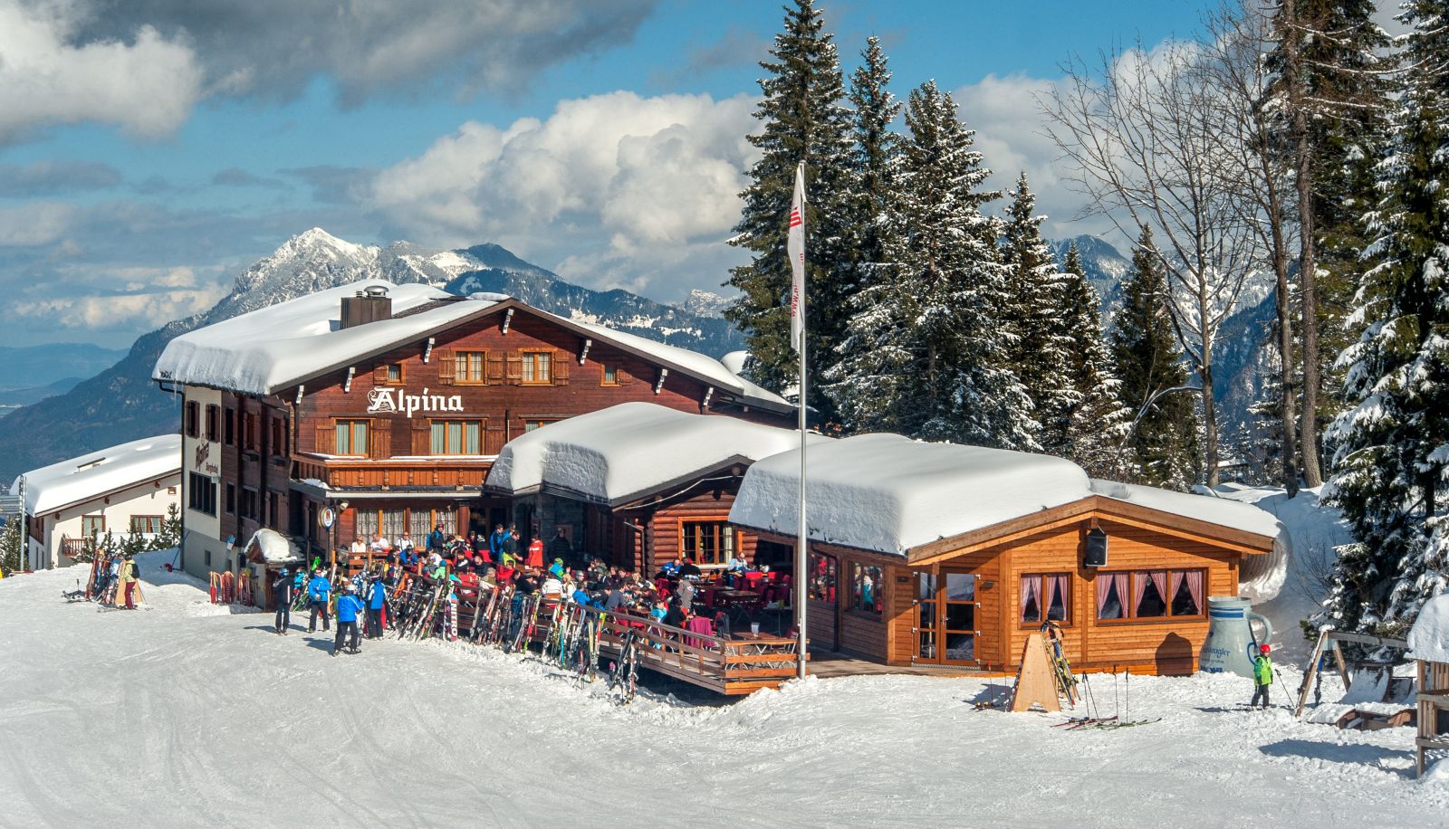 Buitenruimte van het hotel - Alpina