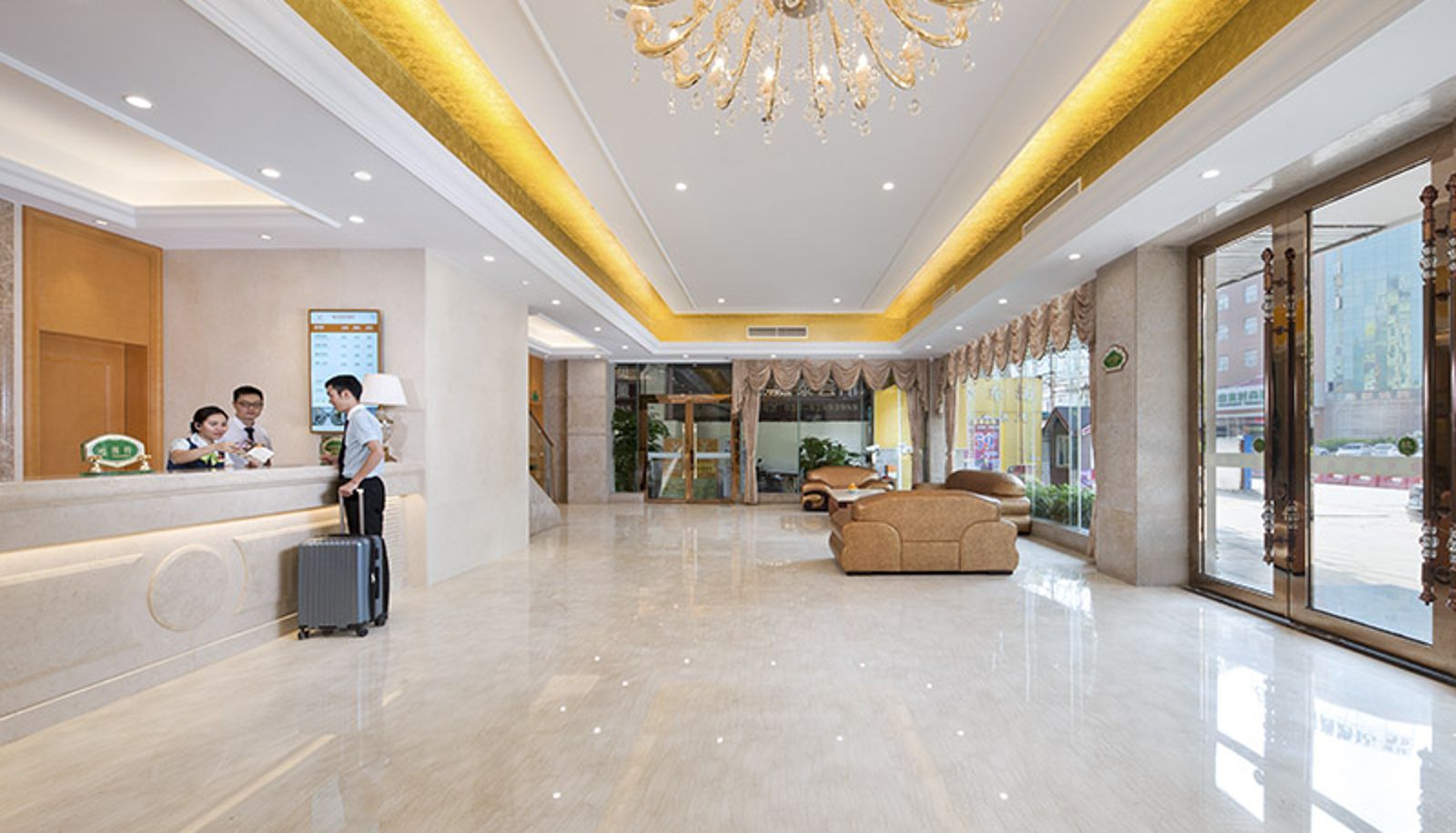 Hall - Vienna Hotel(Guangzhou Zengcheng Xintang Shacun Subway Station Hotel) metro station store, xintangsha village, Zengcheng