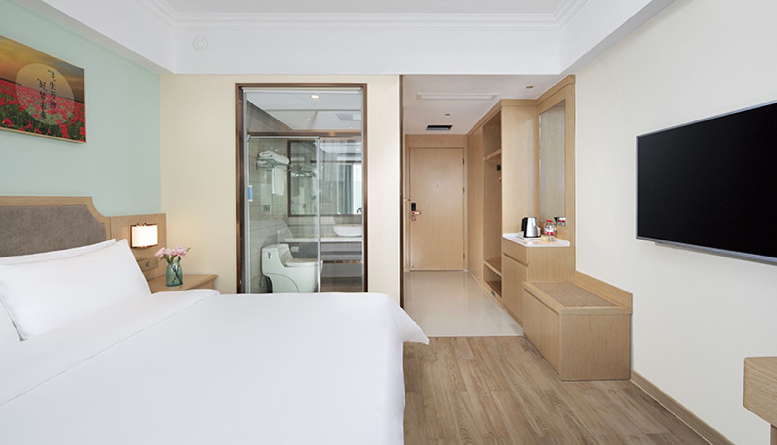 Zimmer - Vienna SanHao Hotel(RezhaoHuochezhanDengtaiJingquHotel) Rizhao Lighthouse Scenic Area