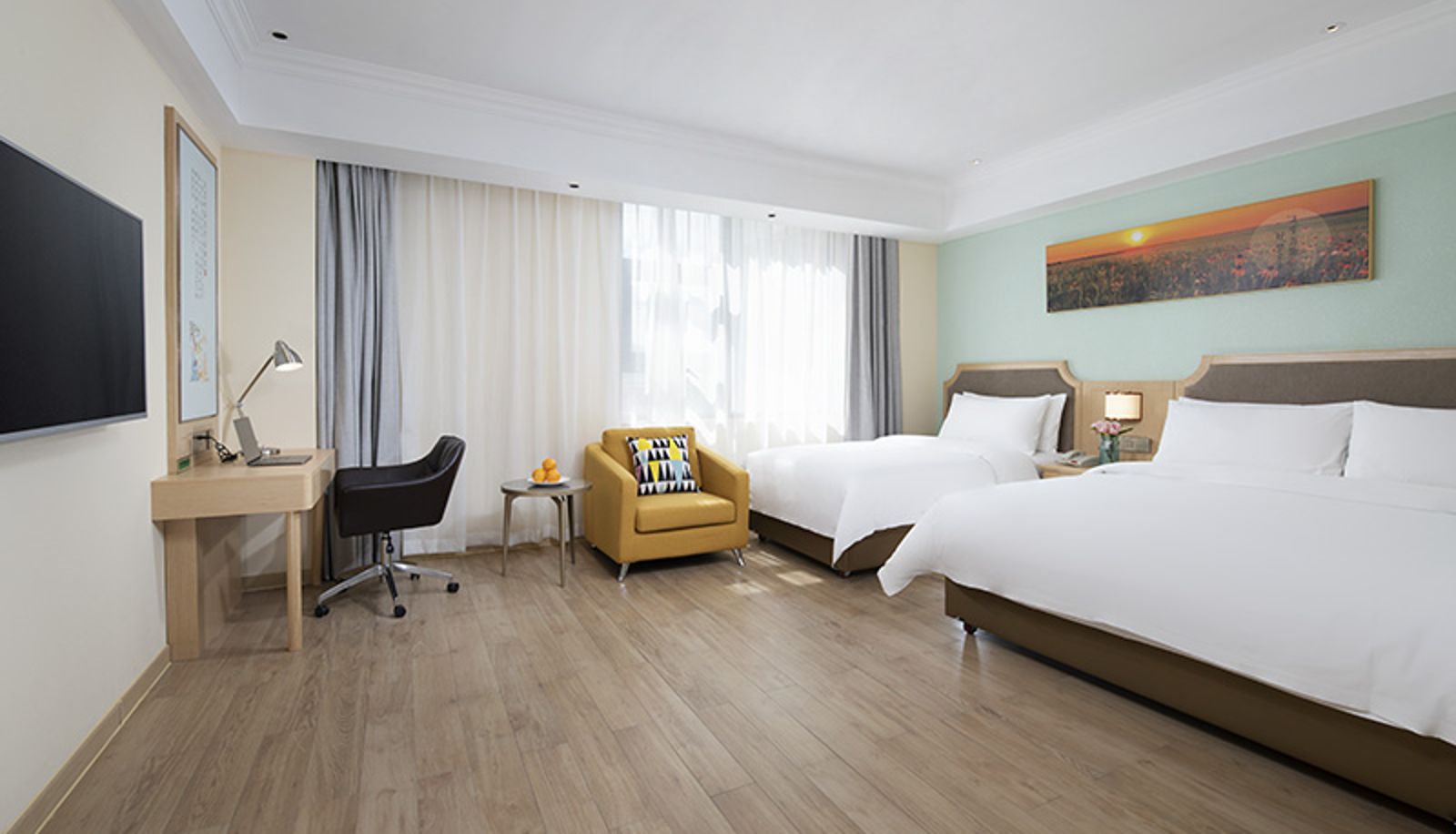 Zimmer - Vienna SanHao Hotel(RezhaoHuochezhanDengtaiJingquHotel) Rizhao Lighthouse Scenic Area
