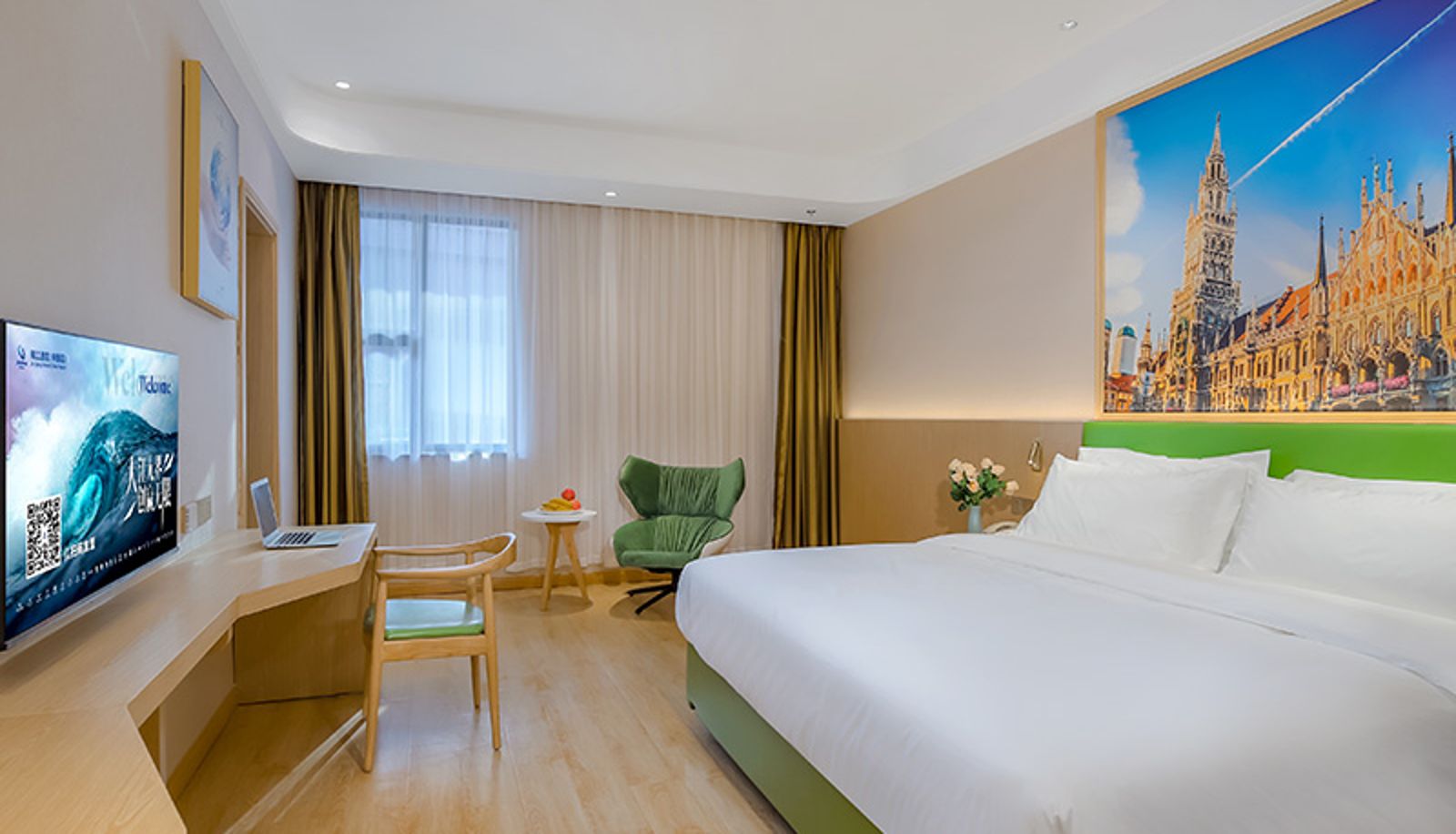 Zimmer - Vienna sanhao Hotel(Jiangsu Changzhou North Railway Station Global Harbor Dinosaur Garden Hotel)