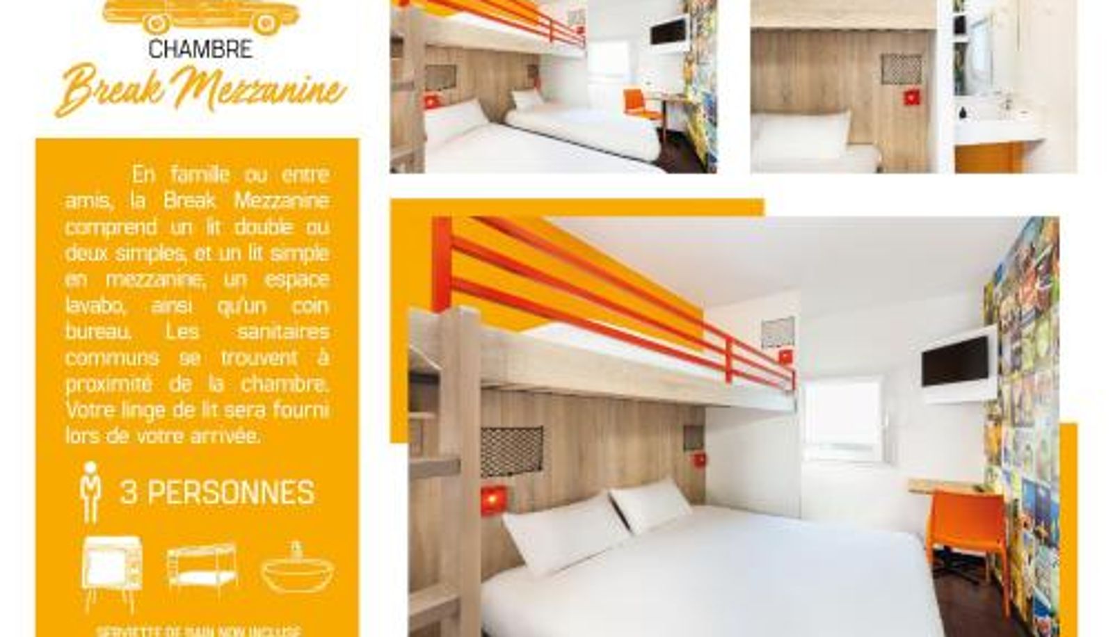 Dreibettzimmer - HOTELF1 Le Havre Est - Gonfreville