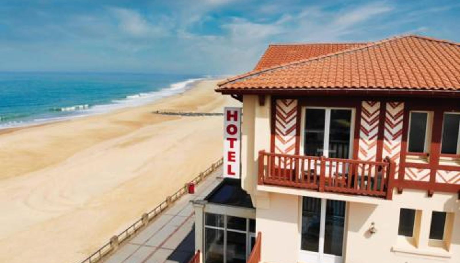 Zewnętrzna część hotelu - Hôtel de La Plage