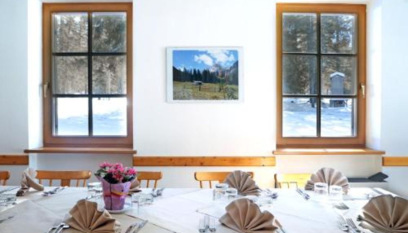 Frühstücksraum innerhalb des Restaurants - Hotel Croda Rossa