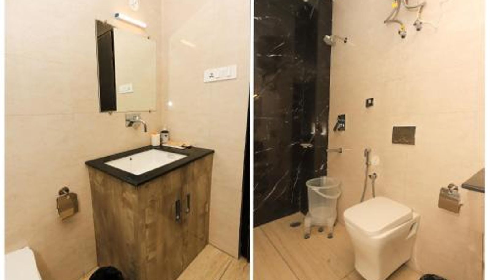 Badezimmer - Hotel Buddha's Abode- Best Hotel in McleodGanj Main Market