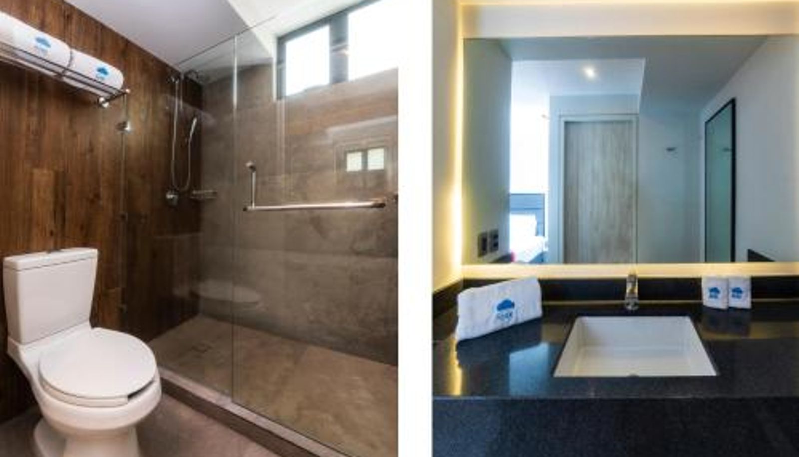 Badezimmer - Puebla Centro Hotel Nube
