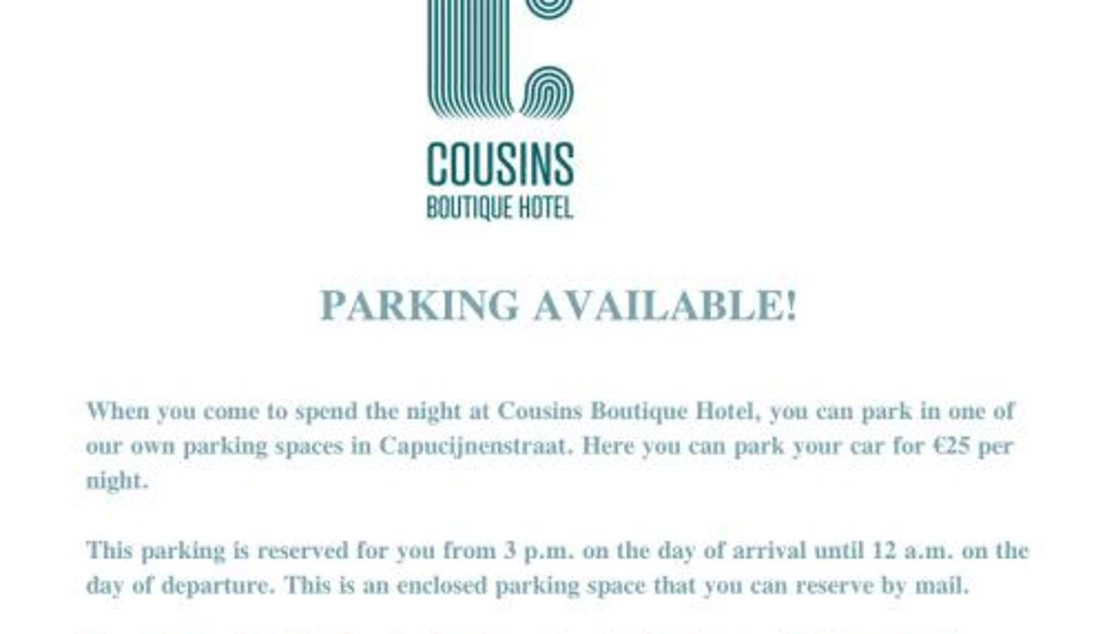 Info - Cousins Boutique Hotel