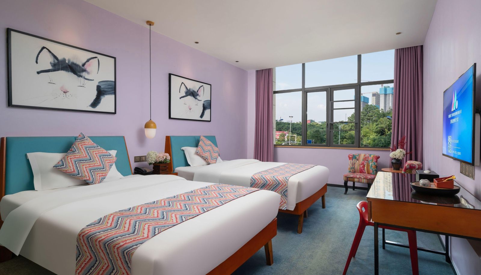 Business-Zimmer - Xiangtan Meow Hotel (Jiuhua Economic Development Zone Hunan Software College Store)