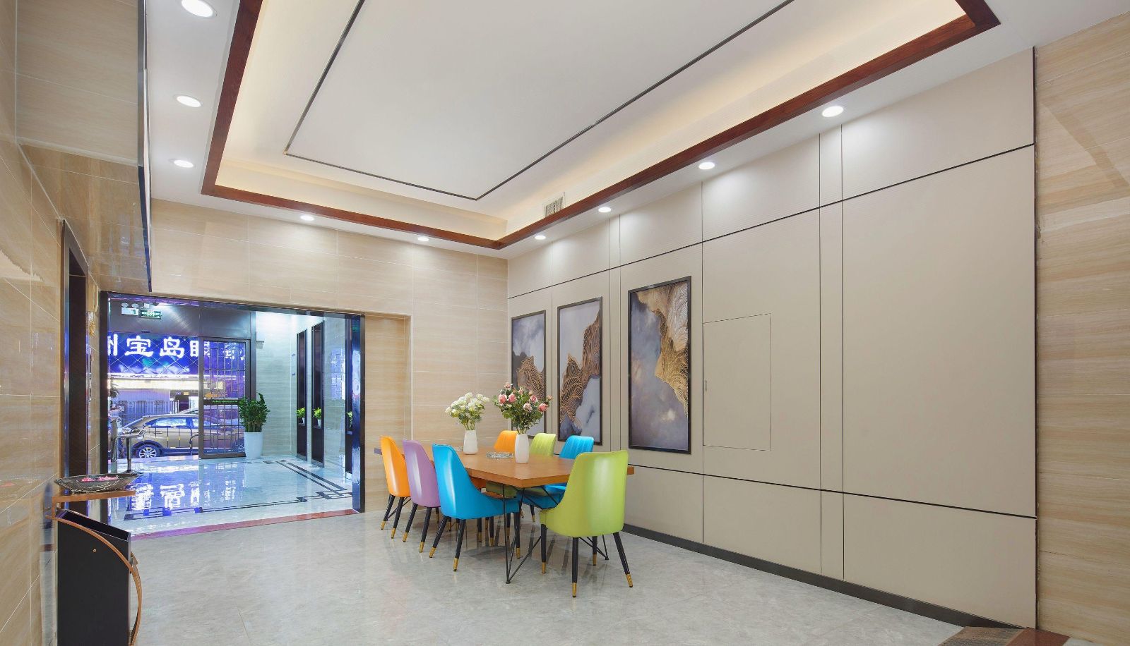 Buitenruimte van het hotel - AHAO Yahao Light Luxury Hotel (Shenzhen Fuyong Wanfu Plaza Store)