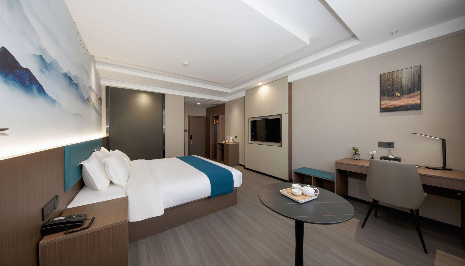 Business-Zimmer - a subsidiary of Rujia  Zhenjiang Ruibai Cloud Hotel in Baolong Square