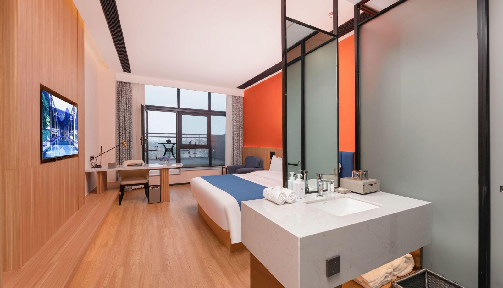Zimmer mit Balkon - Kaibo Hotel (Liutan Subway Station Store)