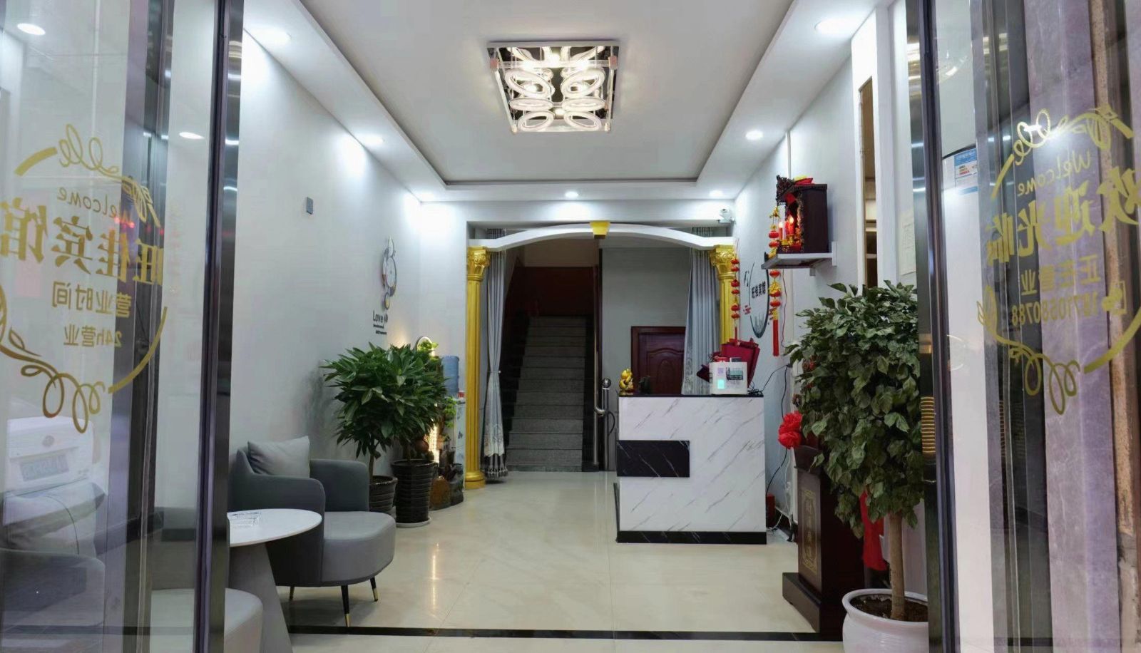 Buitenruimte van het hotel - Wangjia Hotel