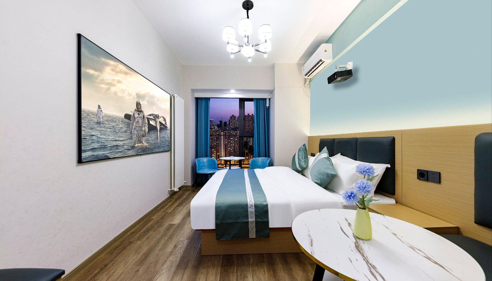 Pokój typu business - Xishang Intelligent Viewing Hotel (Nanyang Xincun Subway Station Entrance/Exit B Store)