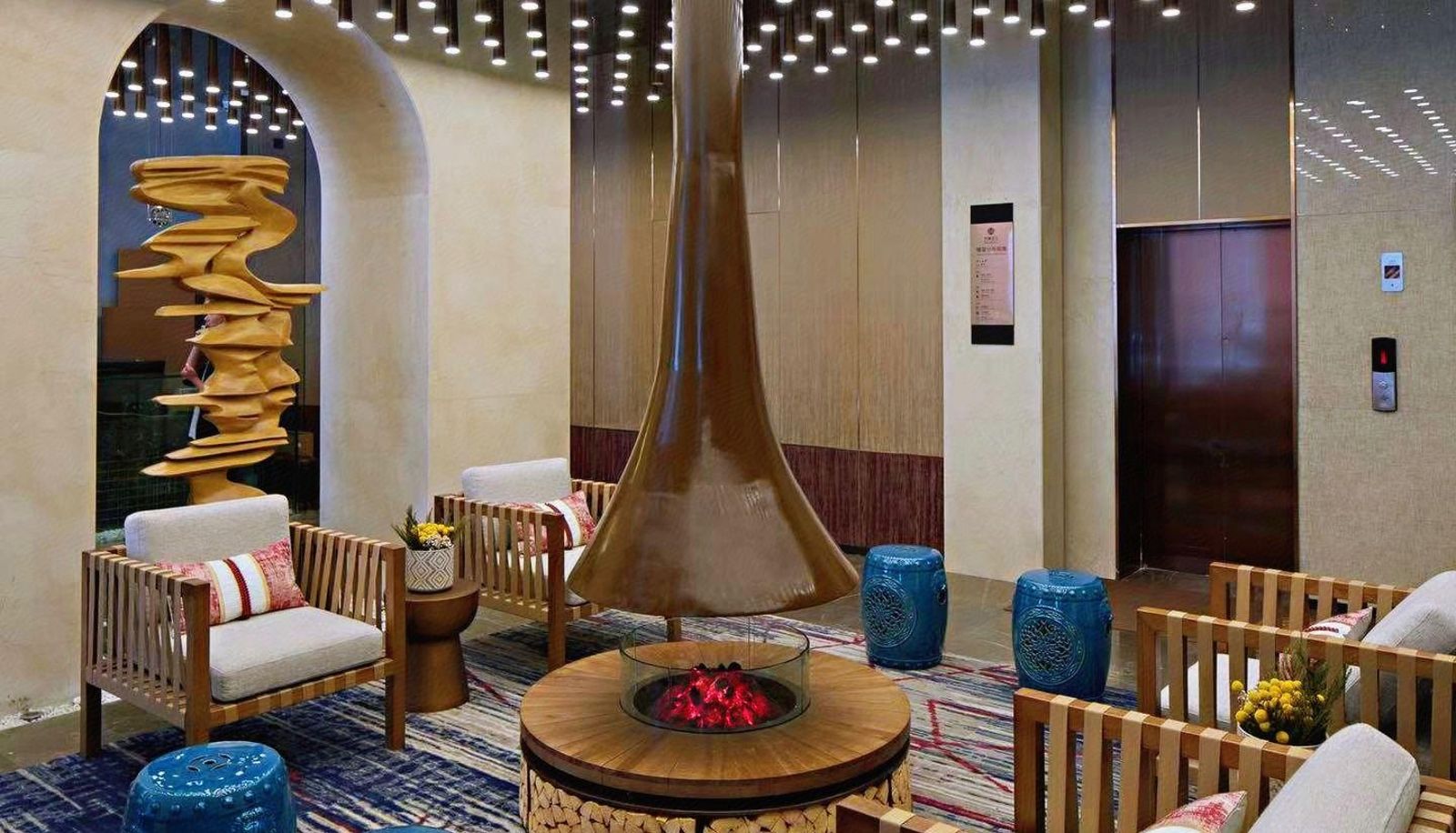 Buitenruimte van het hotel - Xiyu Hotel