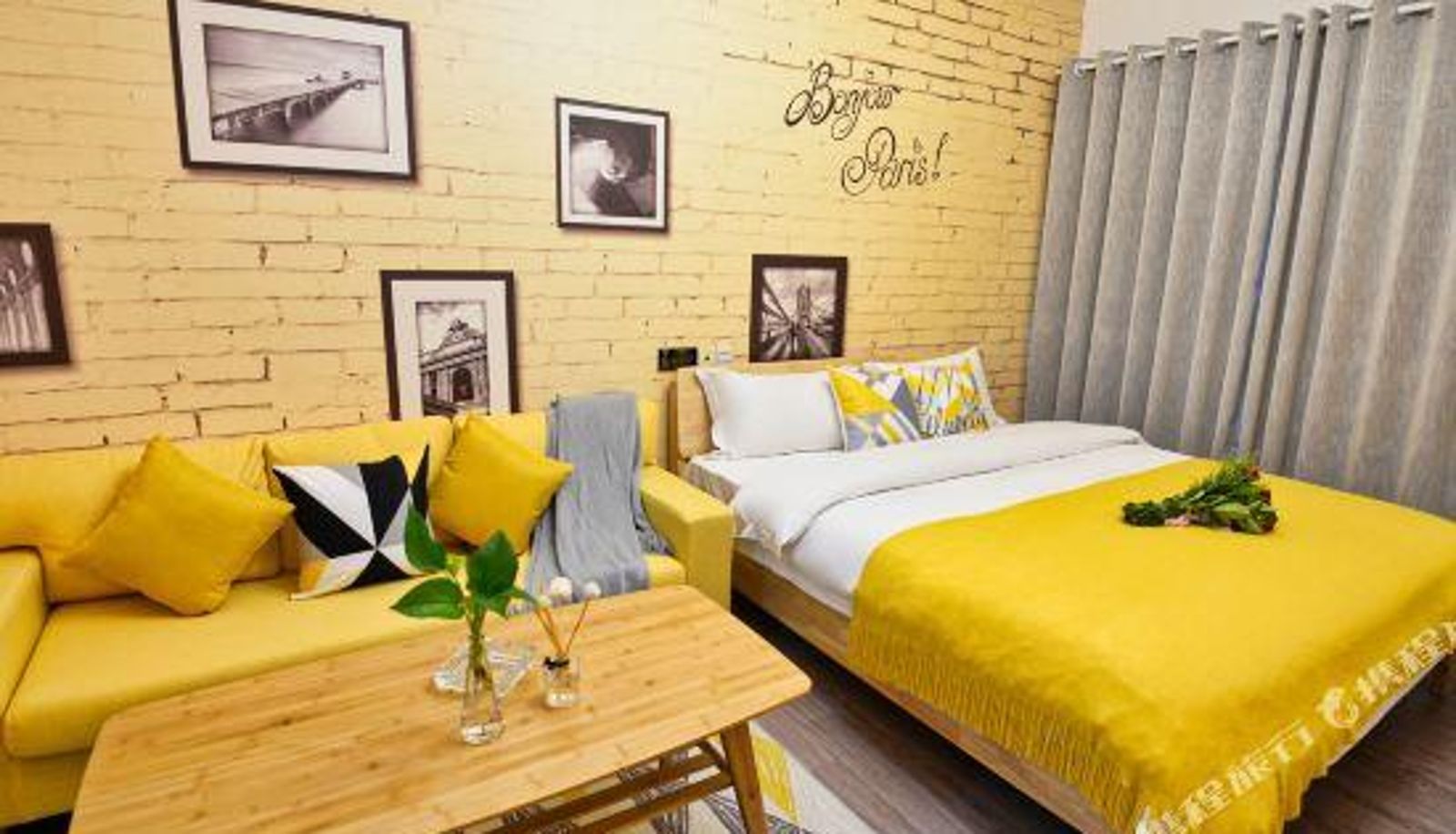 Kamer met balkon - Yunman Qingju Hotel Apartment (Guangzhou Weinan University)