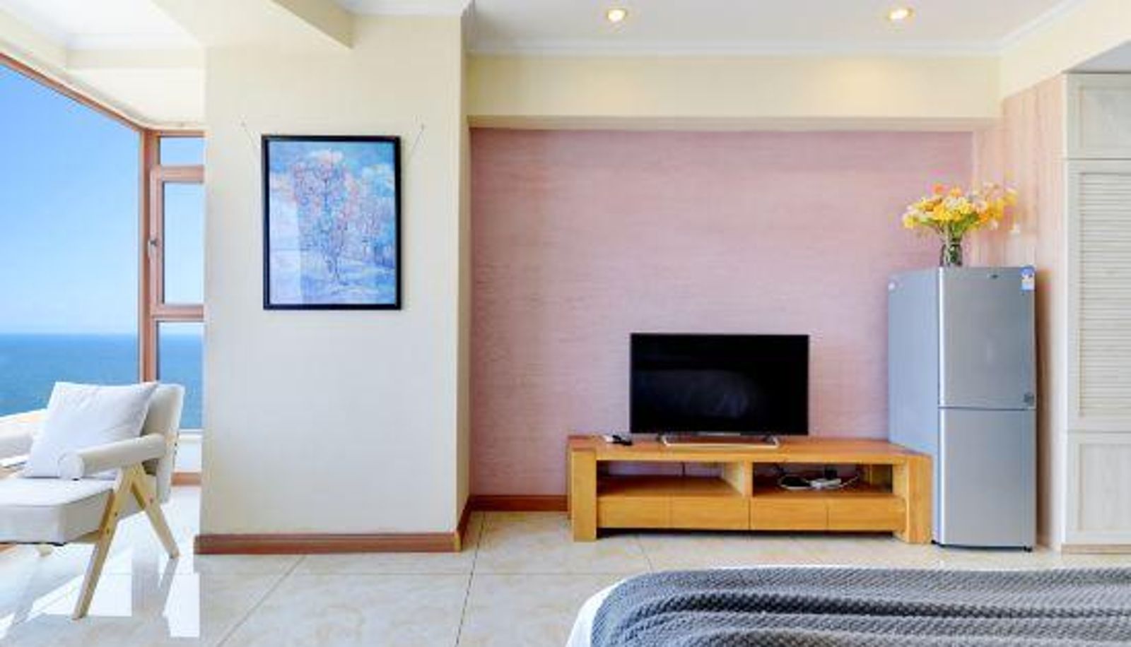 Room with sea view - Qinhuangdao Golden Dream Bay First View of Moonlight Seascape Apartment