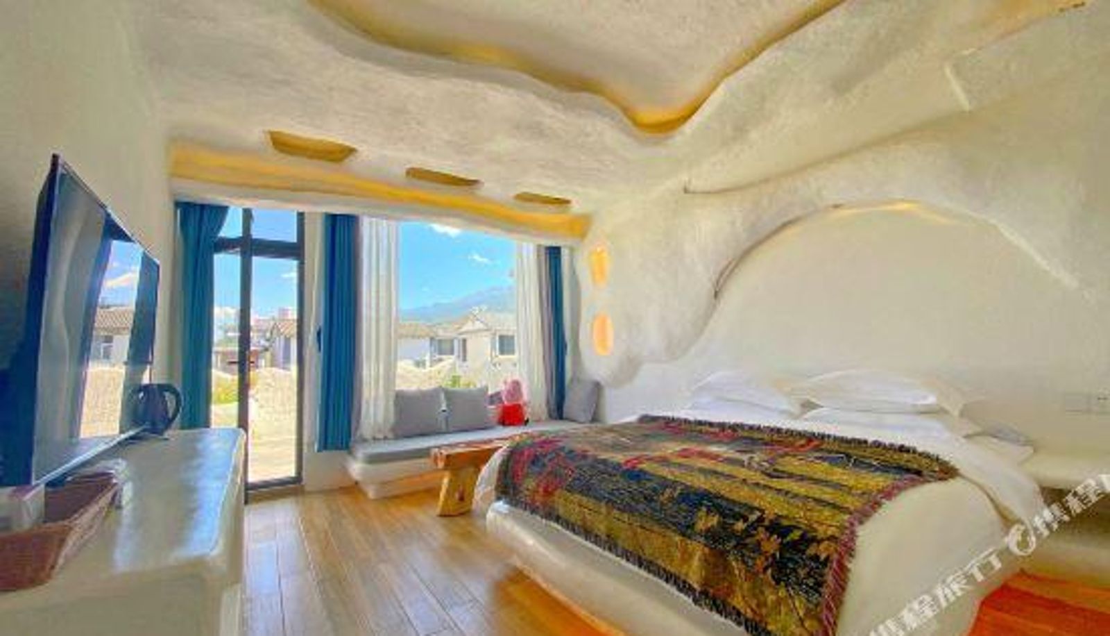 Zimmer mit Balkon - Dali Santorini Sunny villa (Ancient city)
