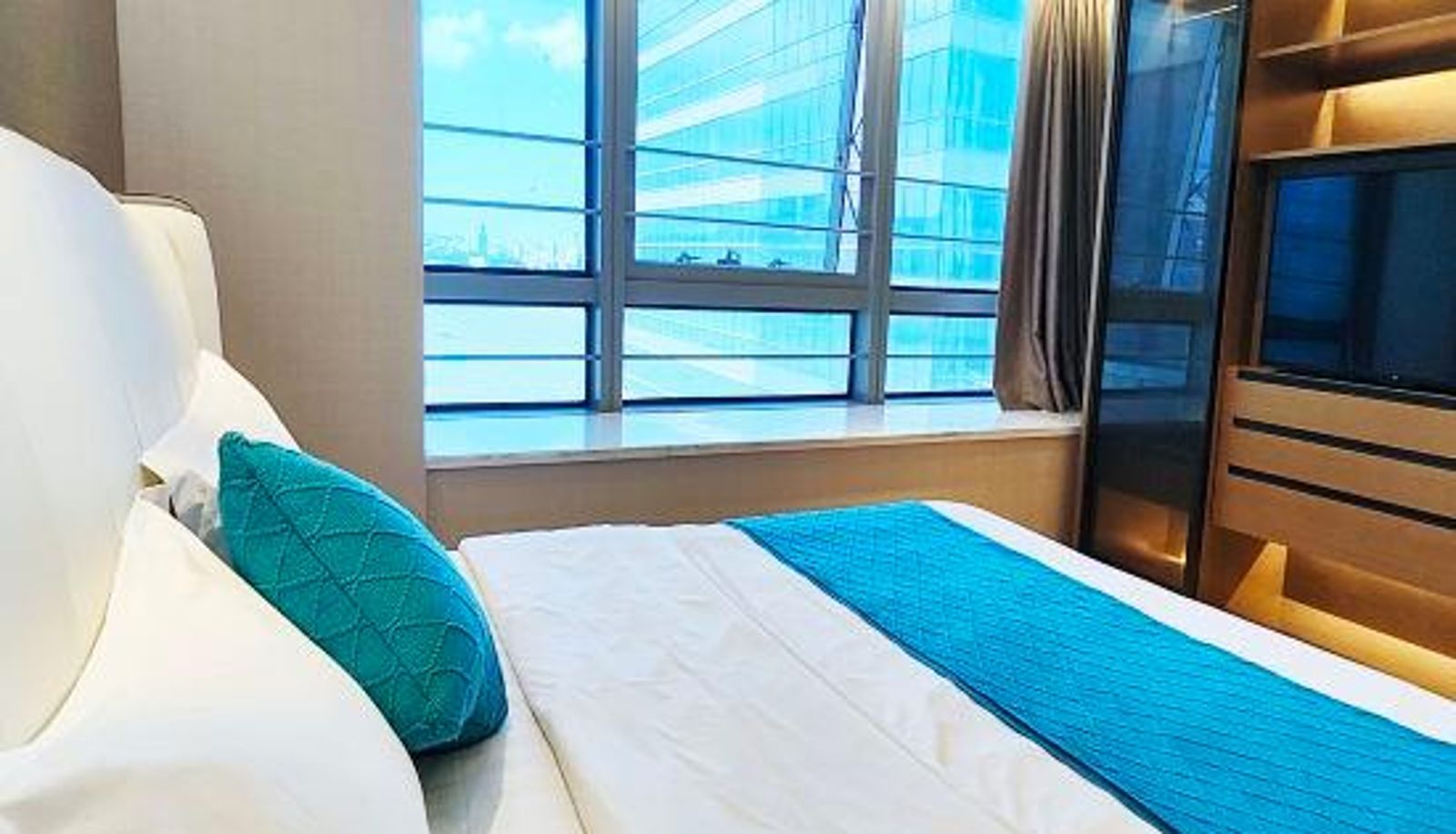 Kamer met uitzicht op zee - Orange Road International Apartment (Zhuhai International Convention and Exhibition Center Store)