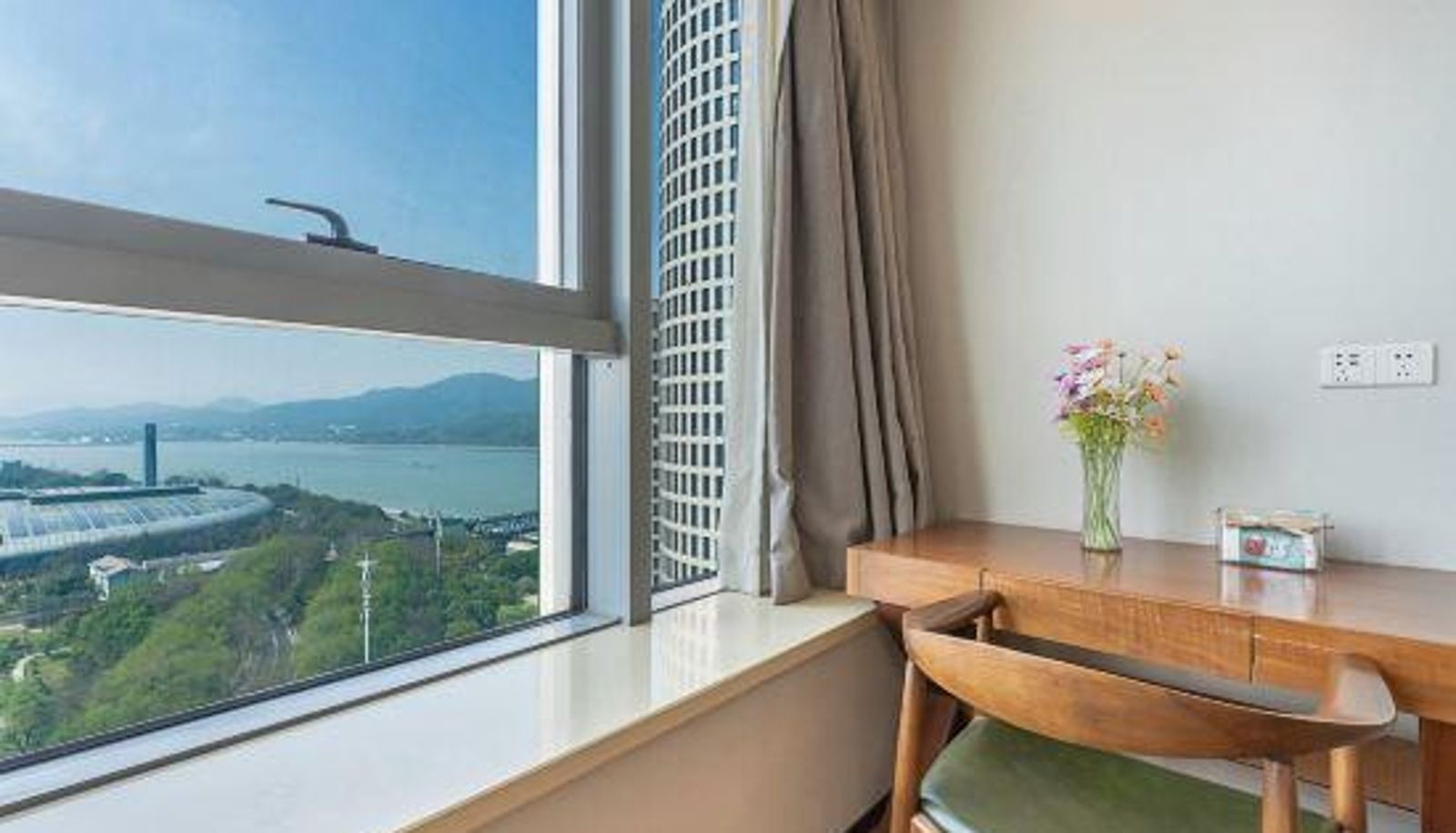 Kamer met uitzicht op de rivier - Hangzhou Meiqi Apartment (World Trade Zhixihu Lianzhuang Subway Station Shop)