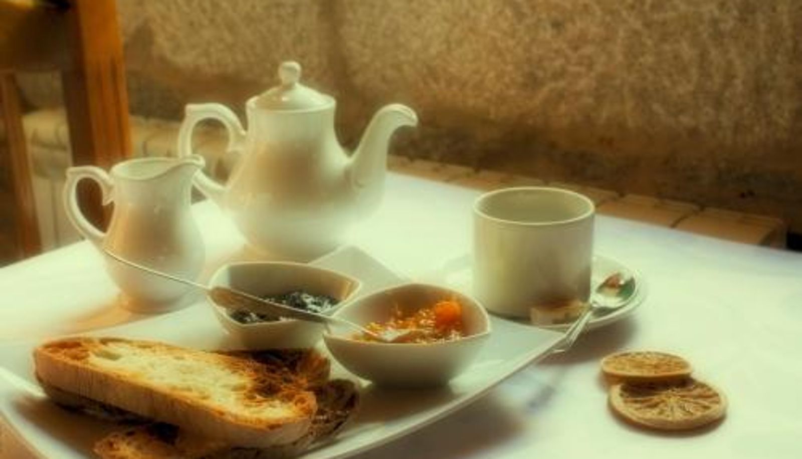 Salle de petit-déjeuner dans le restaurant - Casa Blanco