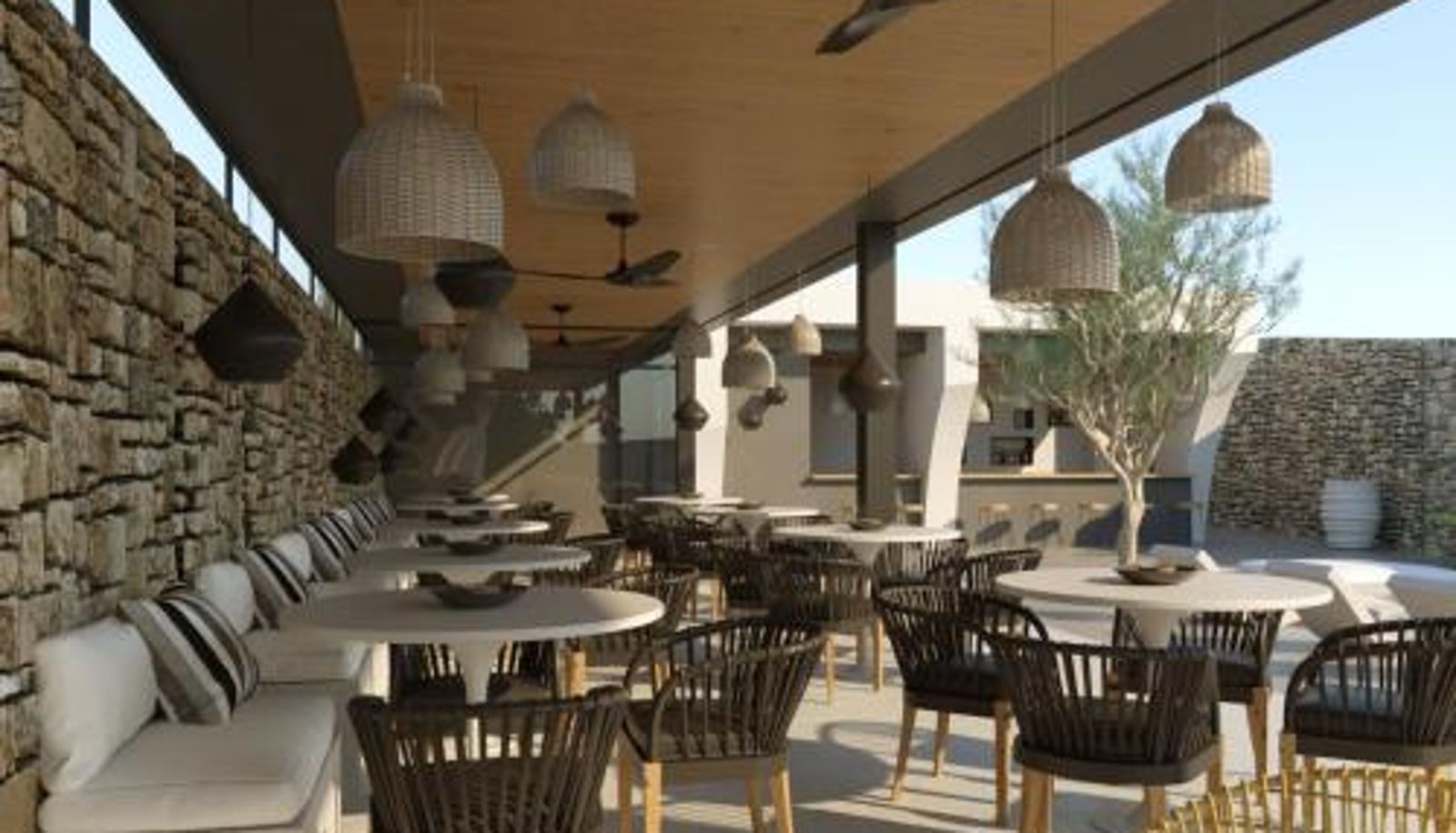 Frühstücksraum innerhalb des Restaurants - Ios Bliss