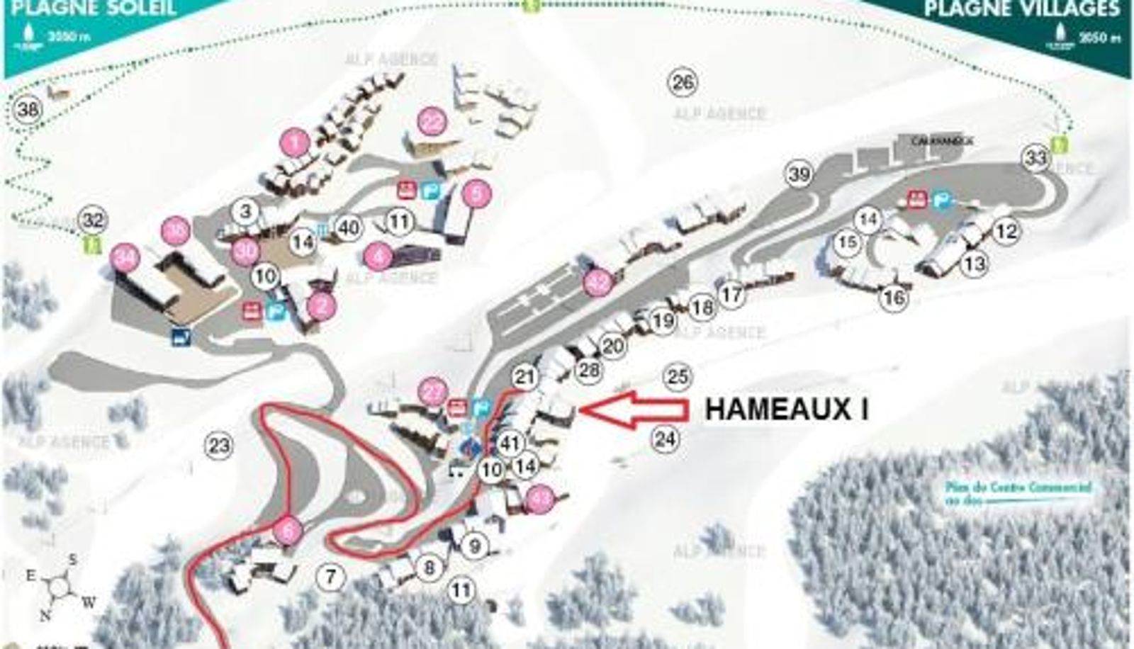 Standardzimmer - Résidence Les Hameaux I - Studio 3/4 pers - LES HAMEAUX 1 - 116H1 -PLAGNE VILLAGES MAE-6134