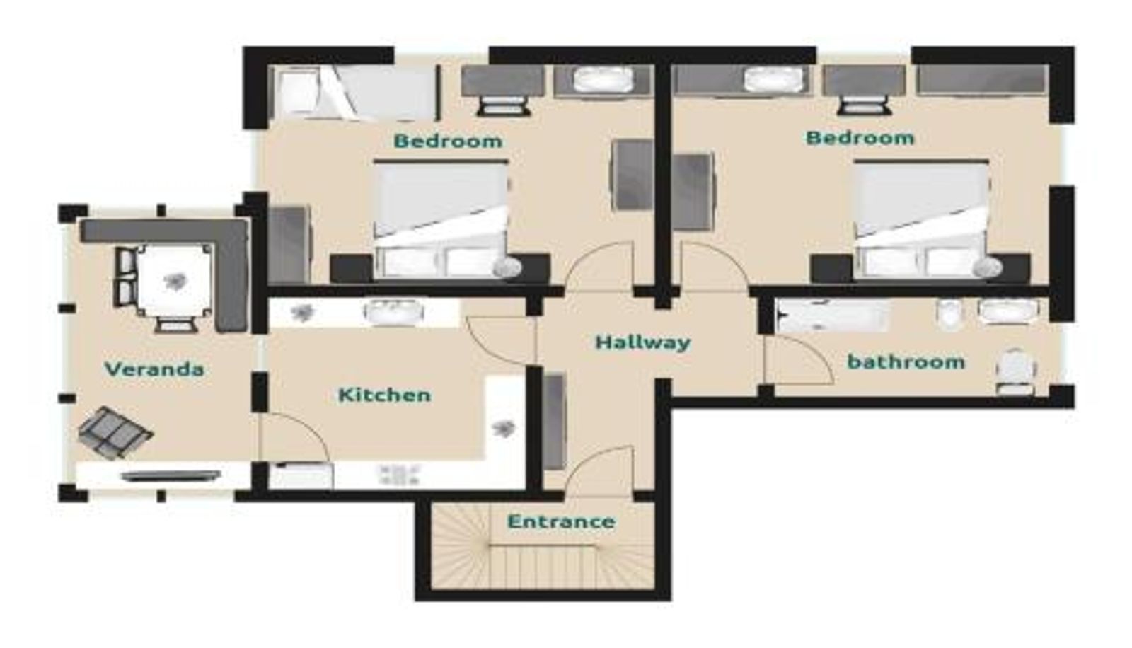 Standardzimmer - Apartments Villa Alpina