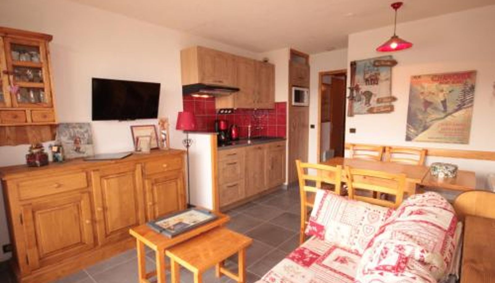 Info - Les Saisies - Studio cabine rénové 4 personnes avec garage - FR-1-293-180